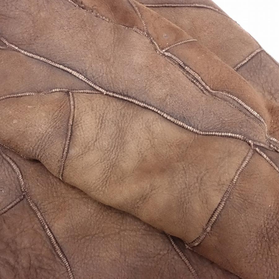 KRYOS クリオス ファー ムートン ロング コート ジャケット パッチ