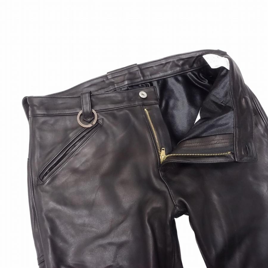 R.E.R RIDING EQUIPMENT RESEARCH ライディングイクイップメントリサーチ ホースレザー パンツ MUSTANG RER-101 L 黒 メンズ 【中古】_2