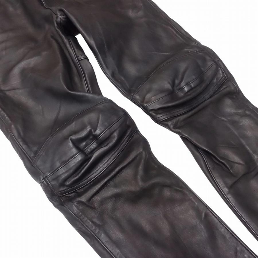 R.E.R RIDING EQUIPMENT RESEARCH ライディングイクイップメントリサーチ ホースレザー パンツ MUSTANG RER-101 L 黒 メンズ 【中古】_3
