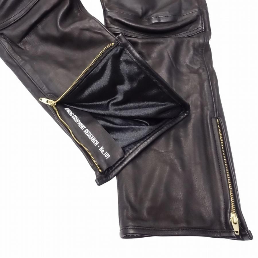 R.E.R RIDING EQUIPMENT RESEARCH ライディングイクイップメントリサーチ ホースレザー パンツ MUSTANG RER-101 L 黒 メンズ 【中古】_4