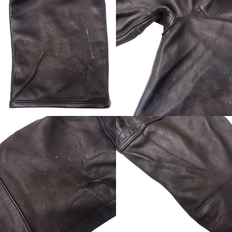 R.E.R RIDING EQUIPMENT RESEARCH ライディングイクイップメントリサーチ ホースレザー パンツ MUSTANG RER-101 L 黒 メンズ 【中古】_8