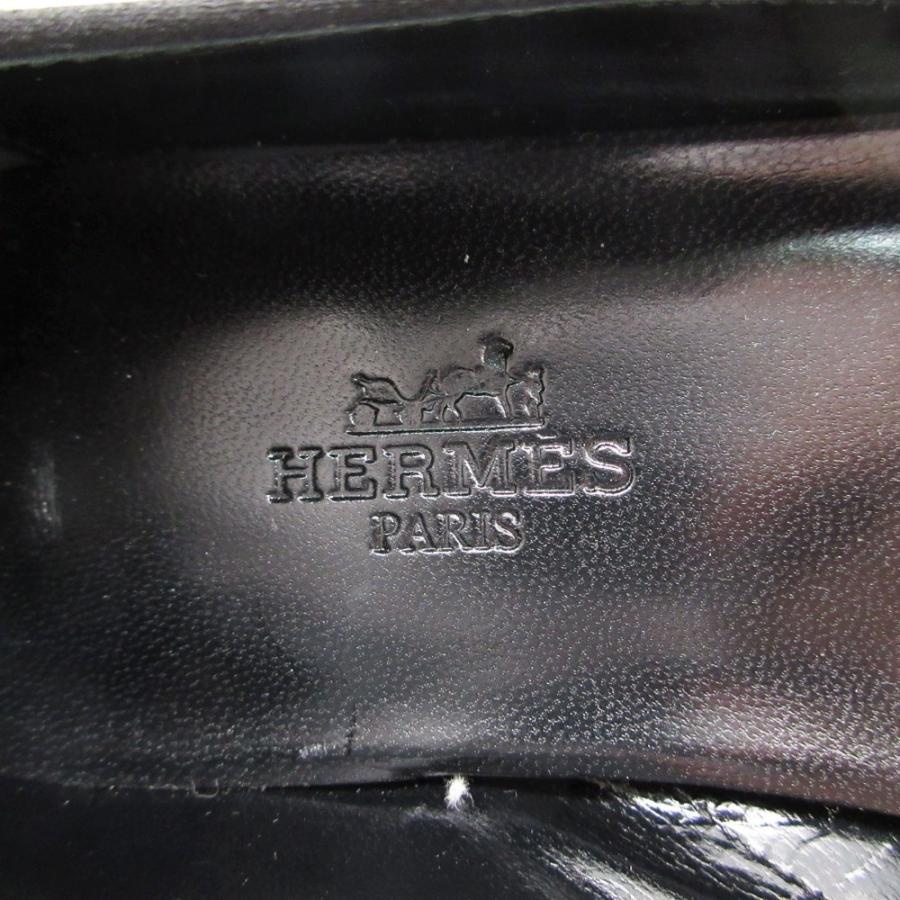 HERMES（エルメス） 極美品 パンプス フラット シューズ サテン レザー