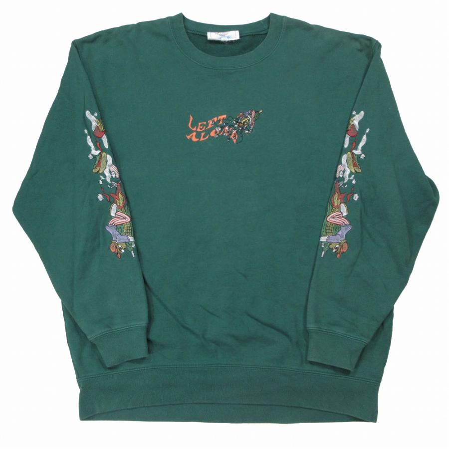 LEFT ALONE レフトアローン 刺繍 トレーナー スウェット プルオーバー