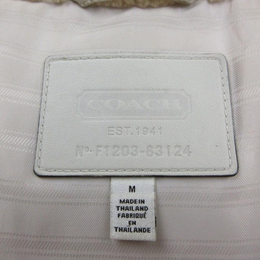 COACH（コーチ） ダウンジャケット ブルゾン レザー切替 ボア アウター 