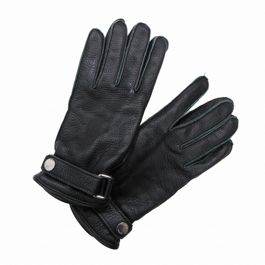 dunhill（ダンヒル） 23AW ブラックディアスキン グローブ レザー 手袋