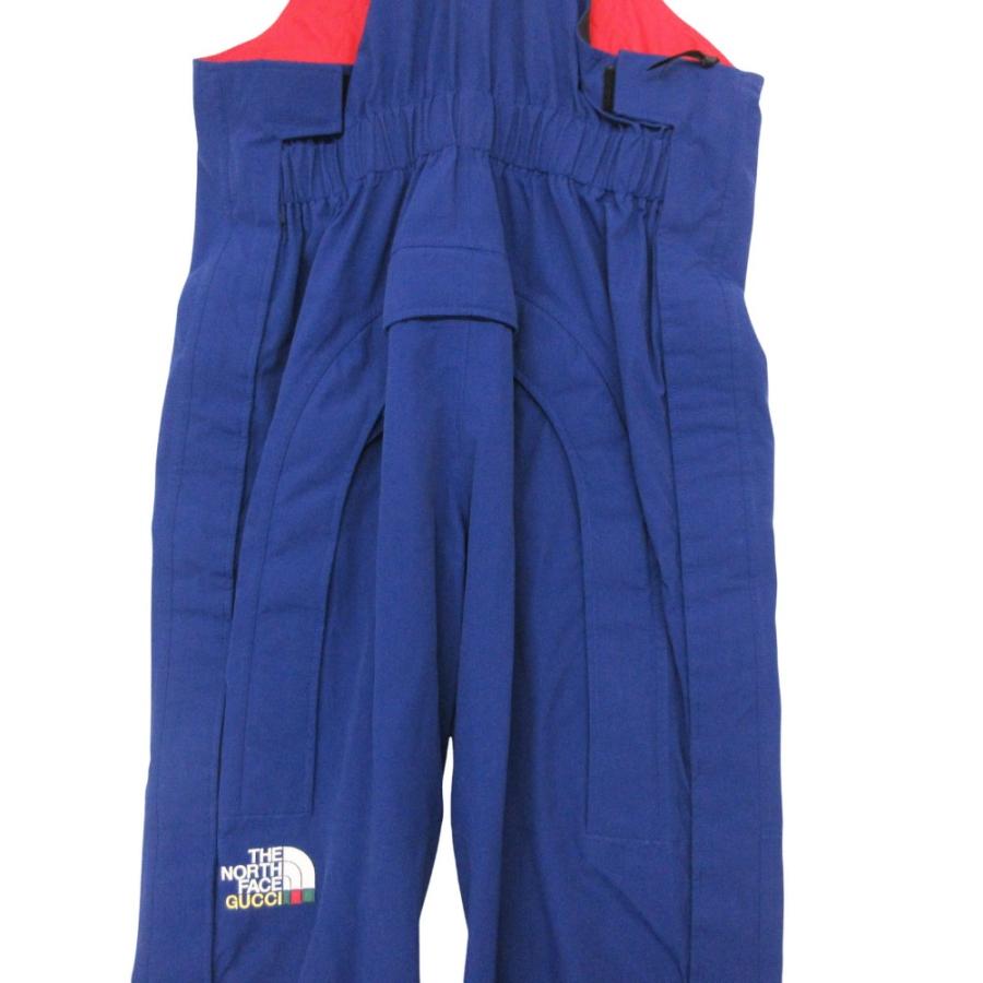 美品 21AW GUCCI グッチ ツナギ ×THE NORTH FACE ザ ノースフェイス Edition OverAll エディション オーバーオール オールインワン ブルー M メンズ 【中古】の画像