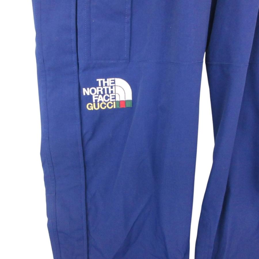 美品 21AW GUCCI グッチ ツナギ ×THE NORTH FACE ザ ノースフェイス Edition OverAll エディション オーバーオール オールインワン ブルー M メンズ 【中古】の画像