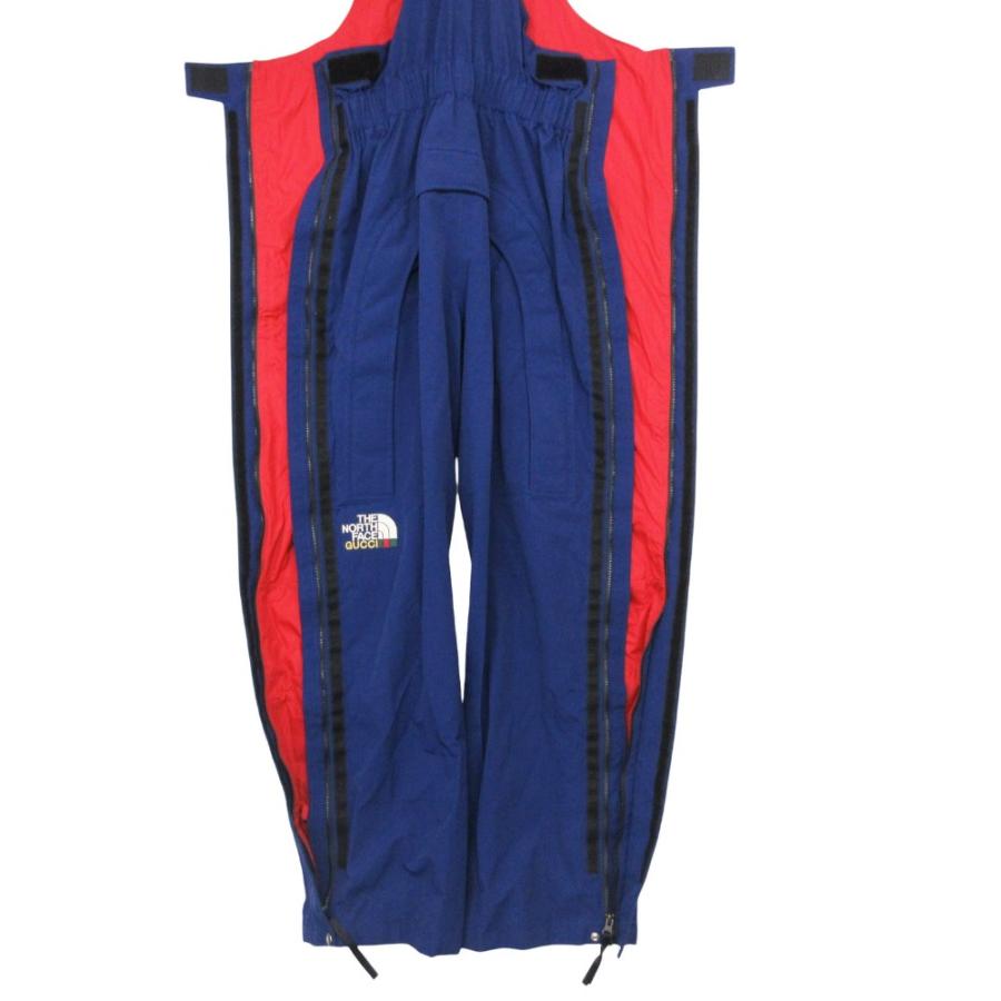 美品 21AW GUCCI グッチ ツナギ ×THE NORTH FACE ザ ノースフェイス Edition OverAll エディション オーバーオール オールインワン ブルー M メンズ 【中古】の画像