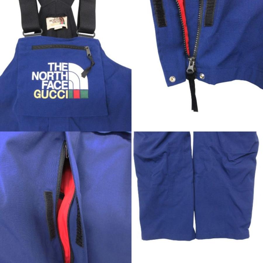 美品 21AW GUCCI グッチ ツナギ ×THE NORTH FACE ザ ノースフェイス Edition OverAll エディション オーバーオール オールインワン ブルー M メンズ 【中古】の画像