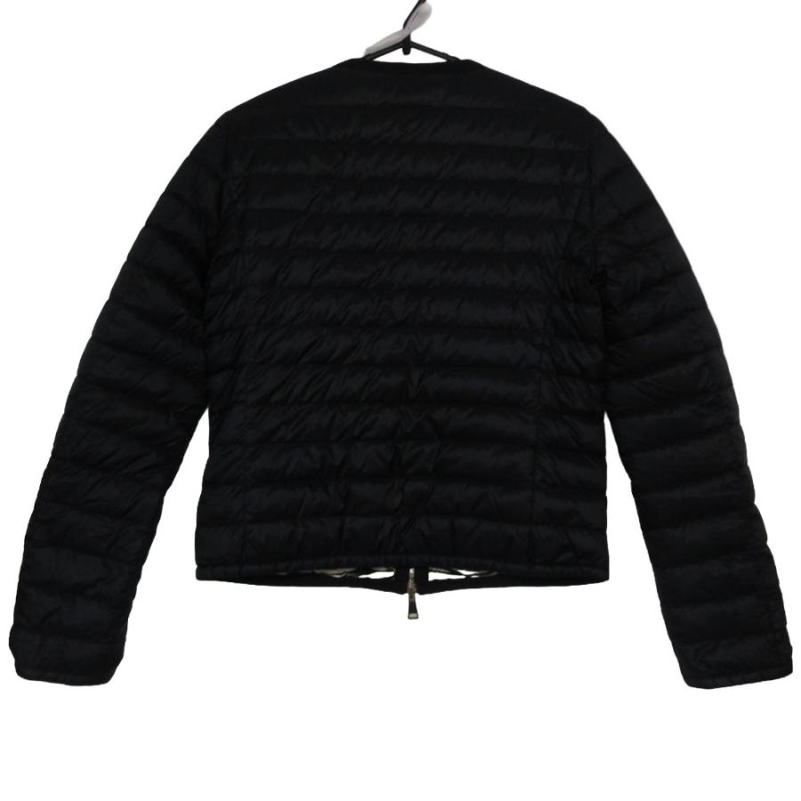 MONCLER モンクレール ダウンジャケット MIEL GIUBBOTTO リバーシブル ノーカラー ジップアップ アウター ゼブラ柄 ブラック【S】 レディース 【中古】