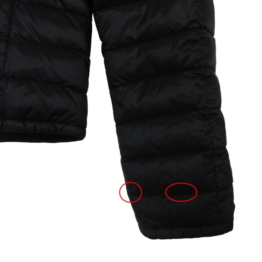 MONCLER モンクレール ダウンジャケット MIEL GIUBBOTTO リバーシブル ノーカラー ジップアップ アウター ゼブラ柄 ブラック【S】 レディース 【中古】