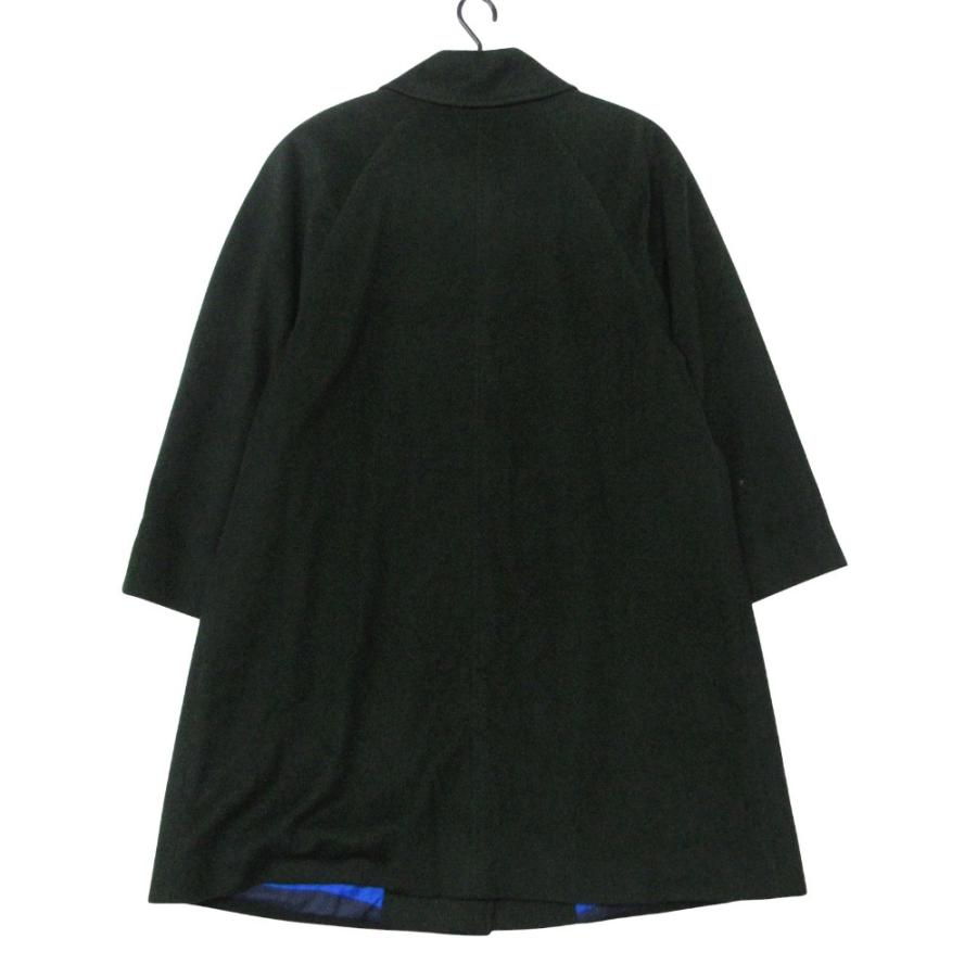 ヴィンテージ Herno ヘルノ ステンカラーコート バルマカーンコート アウター ウール スカーフ柄裏地 ダークグリーン 44【XL】 レディース 【中古】_1