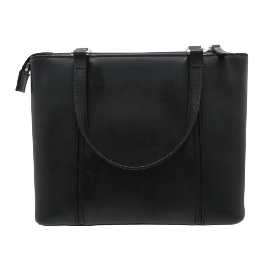 BURBERRY バーバリー ハンドバッグ トートバッグ レザー ロゴ入り ノバチェック裏地 ブラック レディース 【中古】
