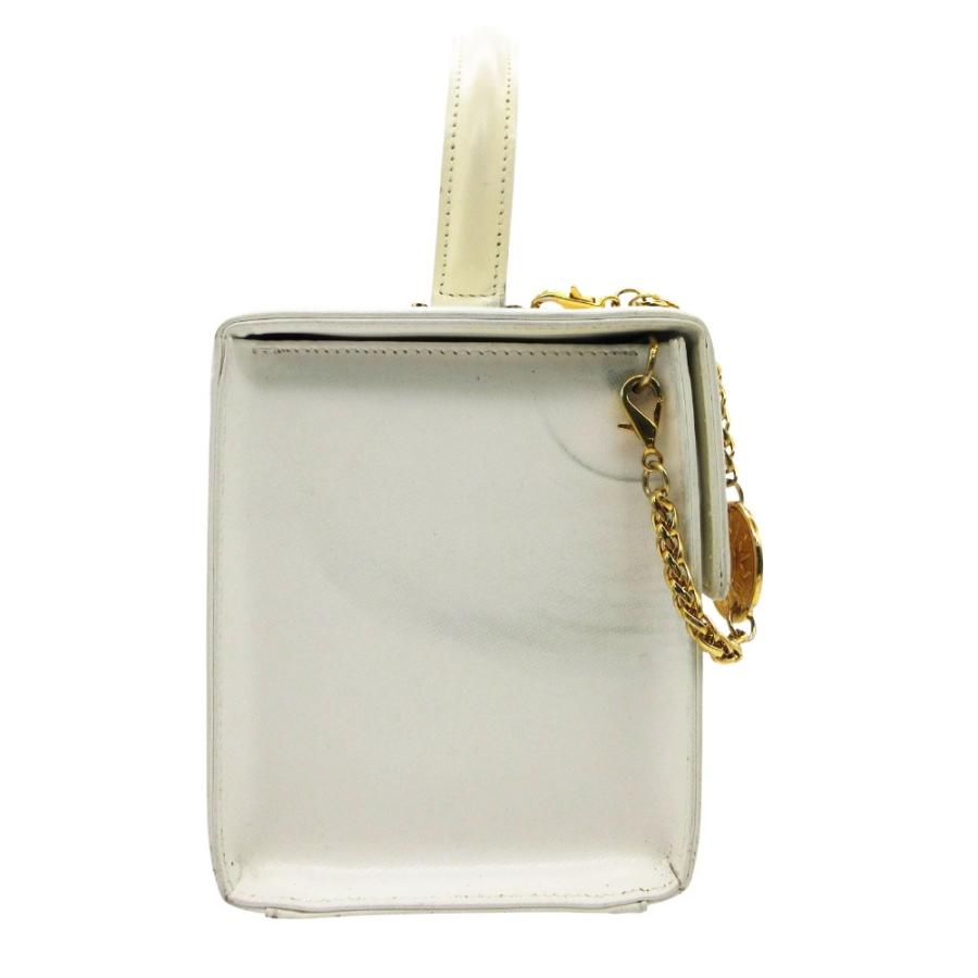 Vintage Gianni Versace ジャンニ・ヴェルサーチ ハンドバッグ サンバースト バニティバッグ カバン 鞄 ホワイト レディース 【中古】