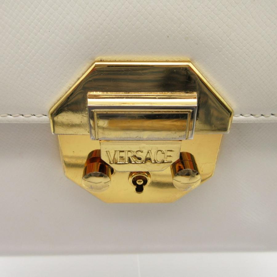 Vintage Gianni Versace ジャンニ・ヴェルサーチ ハンドバッグ サンバースト バニティバッグ カバン 鞄 ホワイト レディース 【中古】