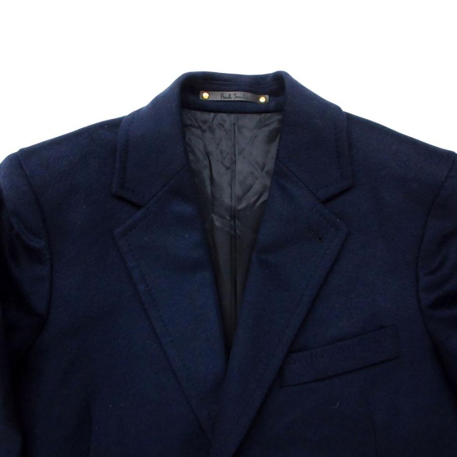 Paul Smith ポール・スミス チェスターコート カシミヤ100％ ロング ジャケット ブルゾン アウター ネイビー S【S】 メンズ 【中古】