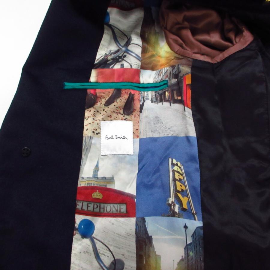 Paul Smith ポール・スミス チェスターコート カシミヤ100％ ロング ジャケット ブルゾン アウター ネイビー S【S】 メンズ 【中古】