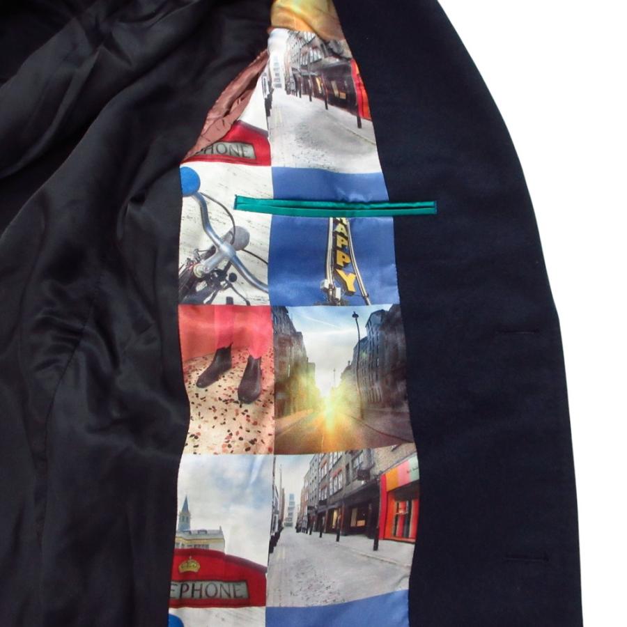 Paul Smith ポール・スミス チェスターコート カシミヤ100％ ロング ジャケット ブルゾン アウター ネイビー S【S】 メンズ 【中古】