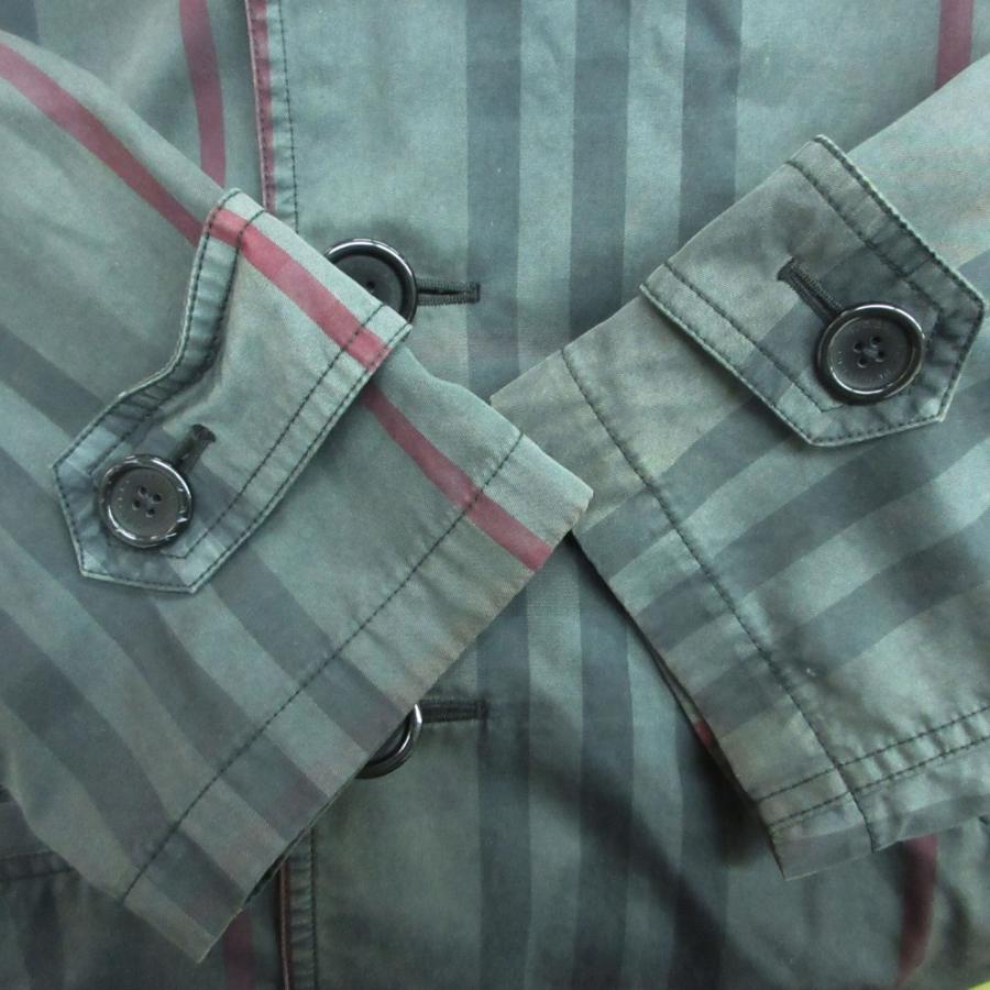 BURBERRY バーバリー トレンチコート ジャケット 製品染め ノバチェック柄 アウター グレー系 42_7
