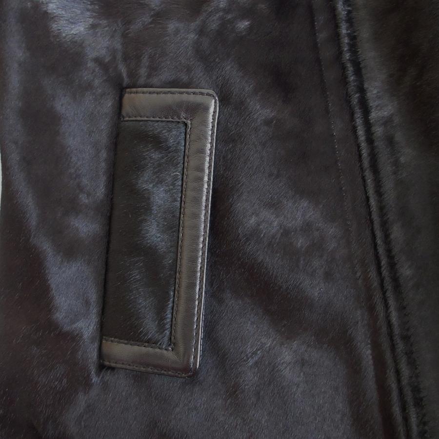 TOD'S（トッズ） TODS 牛革 ハラコ レザー フーデットジャケット