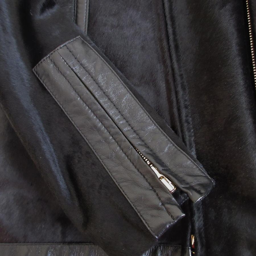TOD'S（トッズ） TODS 牛革 ハラコ レザー フーデットジャケット