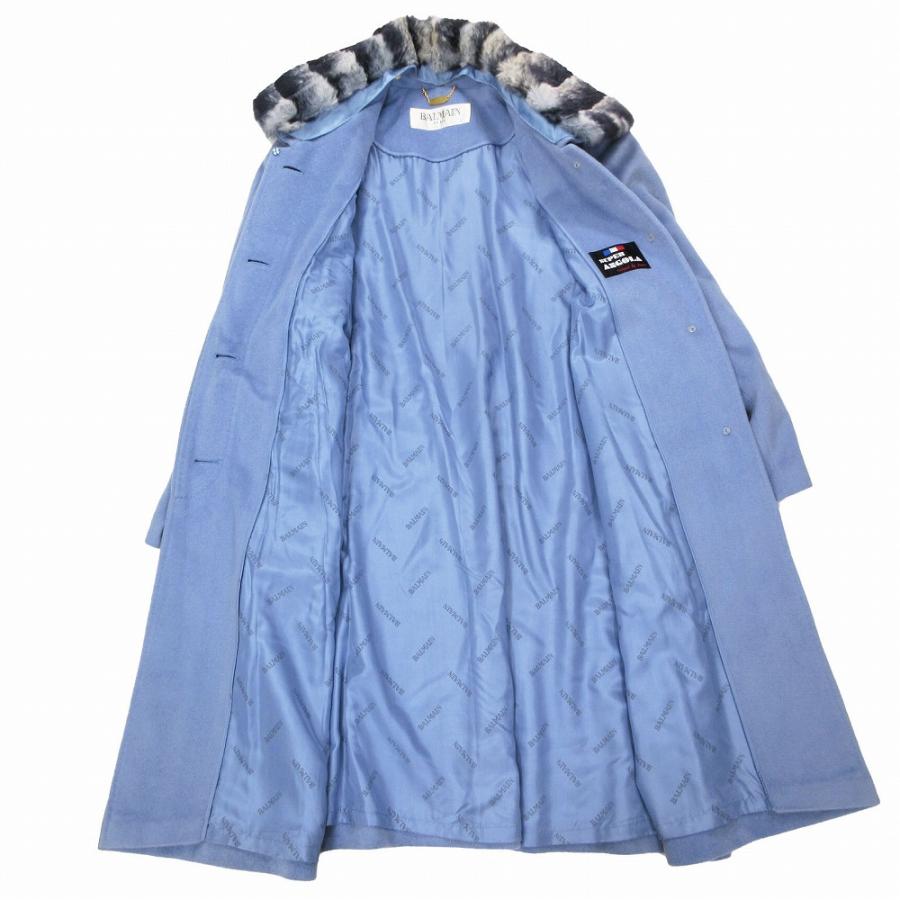 BALMAIN（バルマン） アンゴラ70% チンチラファー ステンカラーコート
