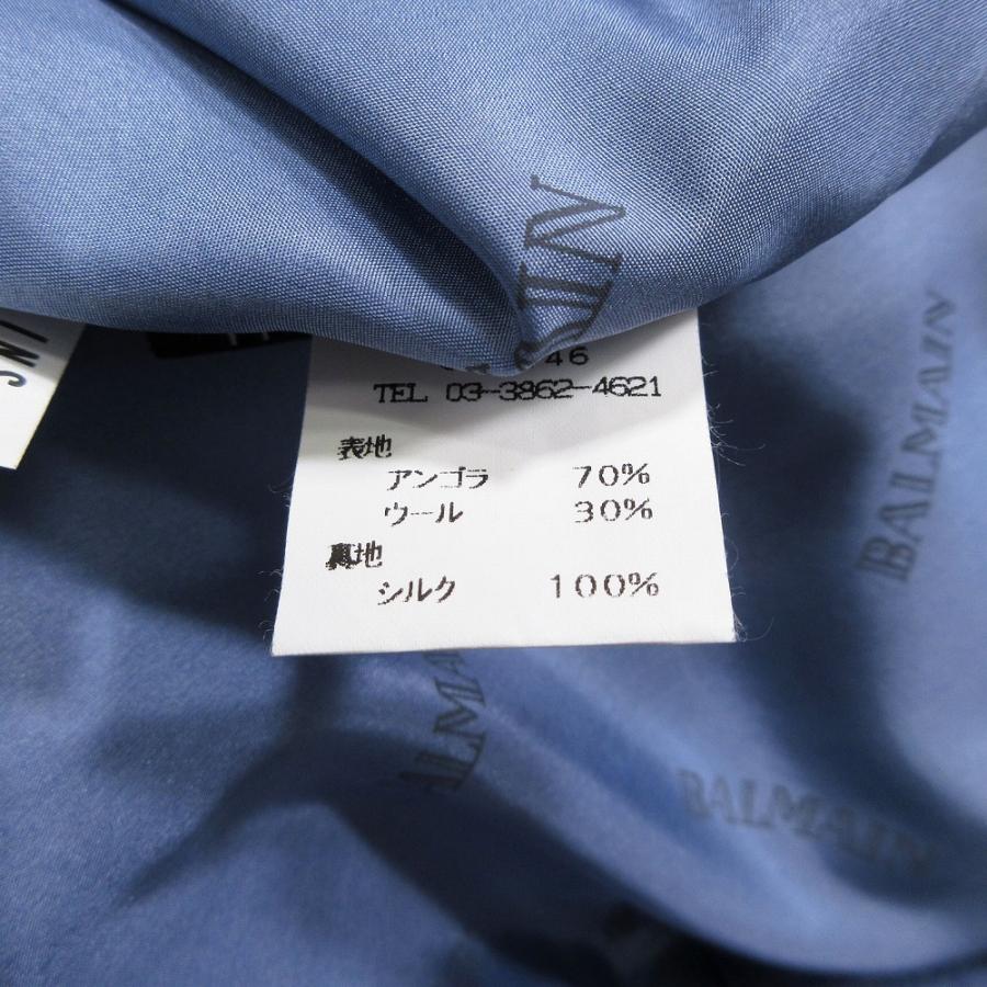 BALMAIN（バルマン） アンゴラ70% チンチラファー ステンカラーコート 