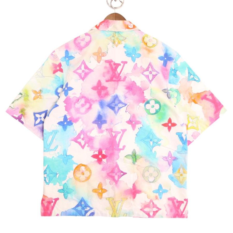 ルイヴィトンマルチカラーモノグラムウォーターカラー半袖シャツ