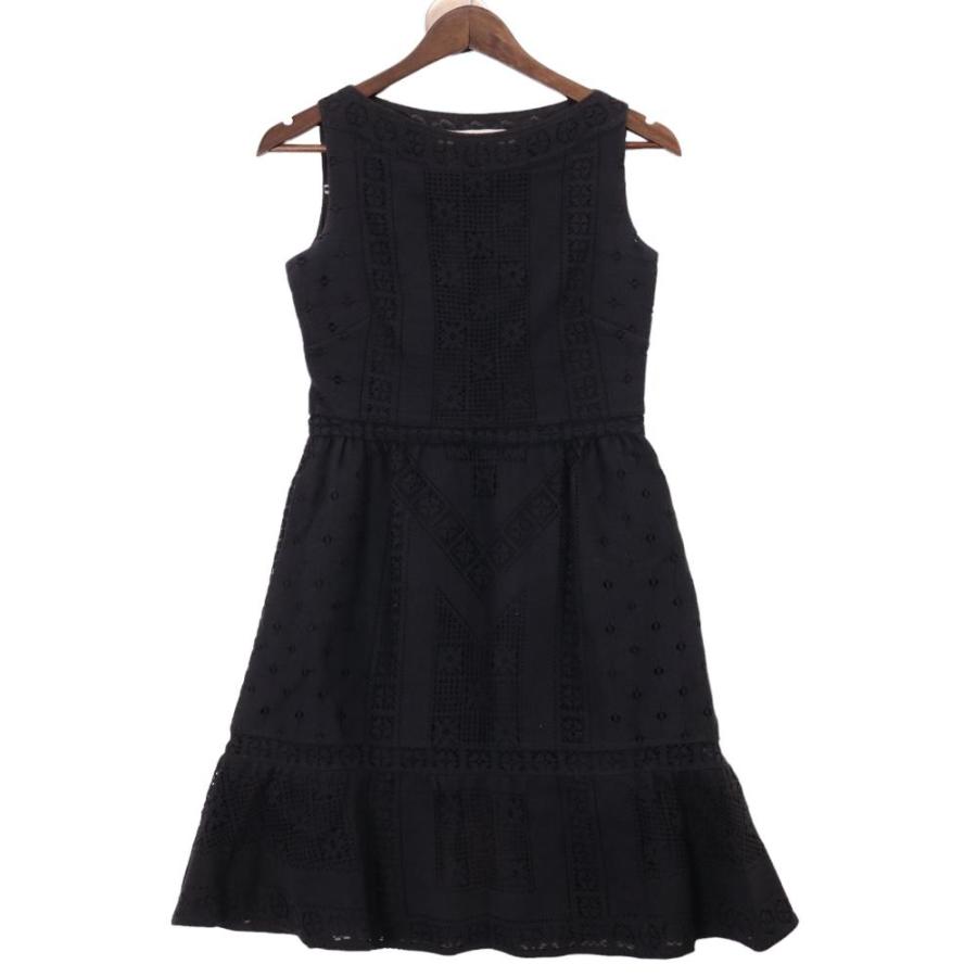 ヴァレンティノ VALENTINO 総レース クロシェ ノースリーブ ワンピース 