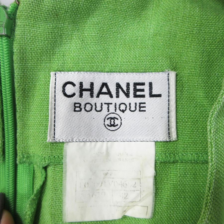 CHANEL シャネル 96P P07001V04682 リネン ジャケット ワンピース セットアップ スタンドカラー 42 L レディース 【中古】