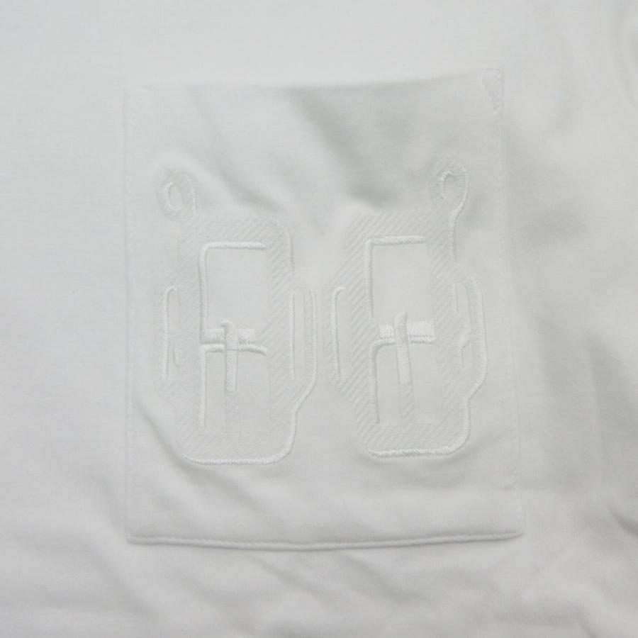 HERMES（エルメス） 美品 エンブレムロゴ 刺しゅう ポケット Tシャツ V
