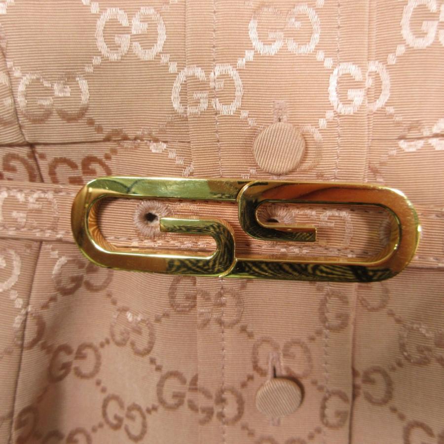 GUCCI グッチ 691496 GG柄 ベルト付 ジャンプスーツ オールインワン ツナギ ピンク 半袖 レディース 【中古】_3
