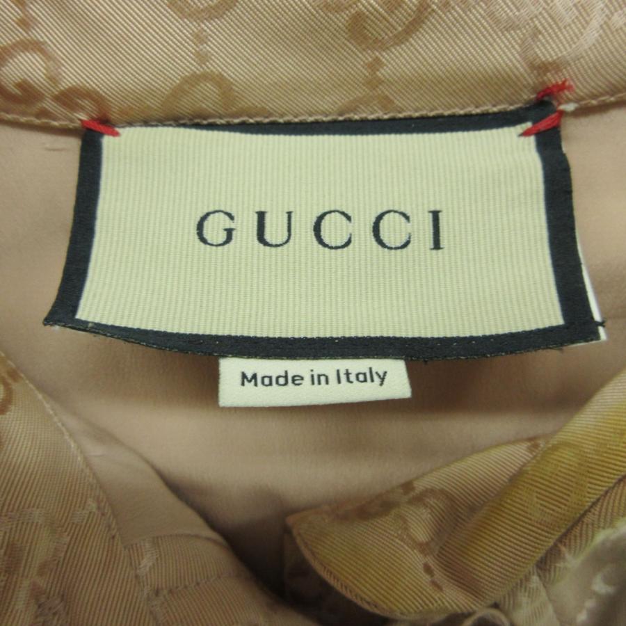 GUCCI グッチ 691496 GG柄 ベルト付 ジャンプスーツ オールインワン ツナギ ピンク 半袖 レディース 【中古】_6