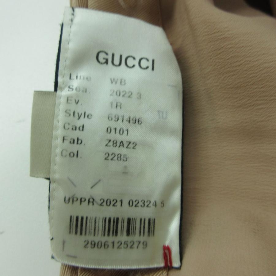 GUCCI グッチ 691496 GG柄 ベルト付 ジャンプスーツ オールインワン ツナギ ピンク 半袖 レディース 【中古】_7