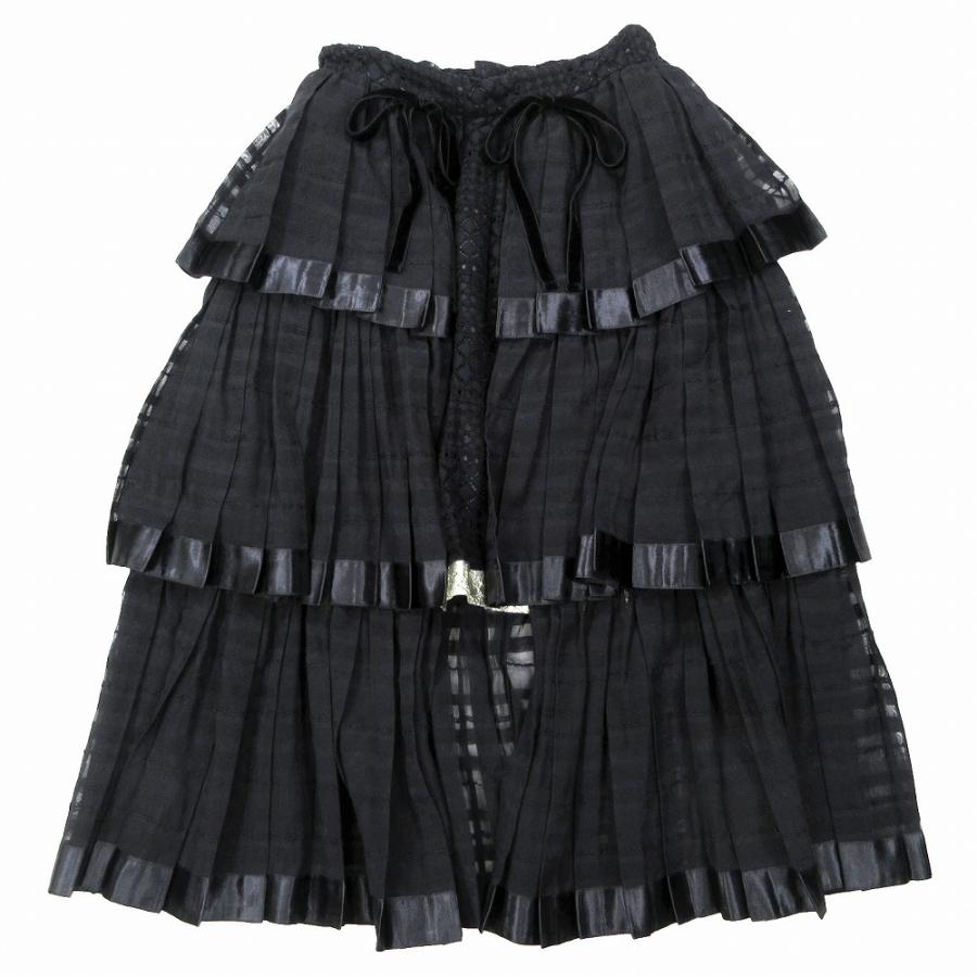 rurumu: 19ss rurumu ルルムウ レース プリーツ レイヤード スカート