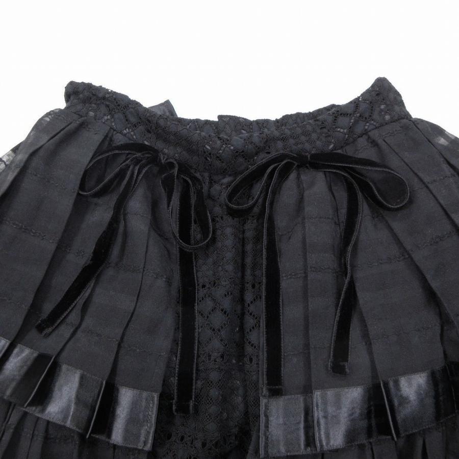 rurumu: 19ss rurumu ルルムウ レース プリーツ レイヤード スカート