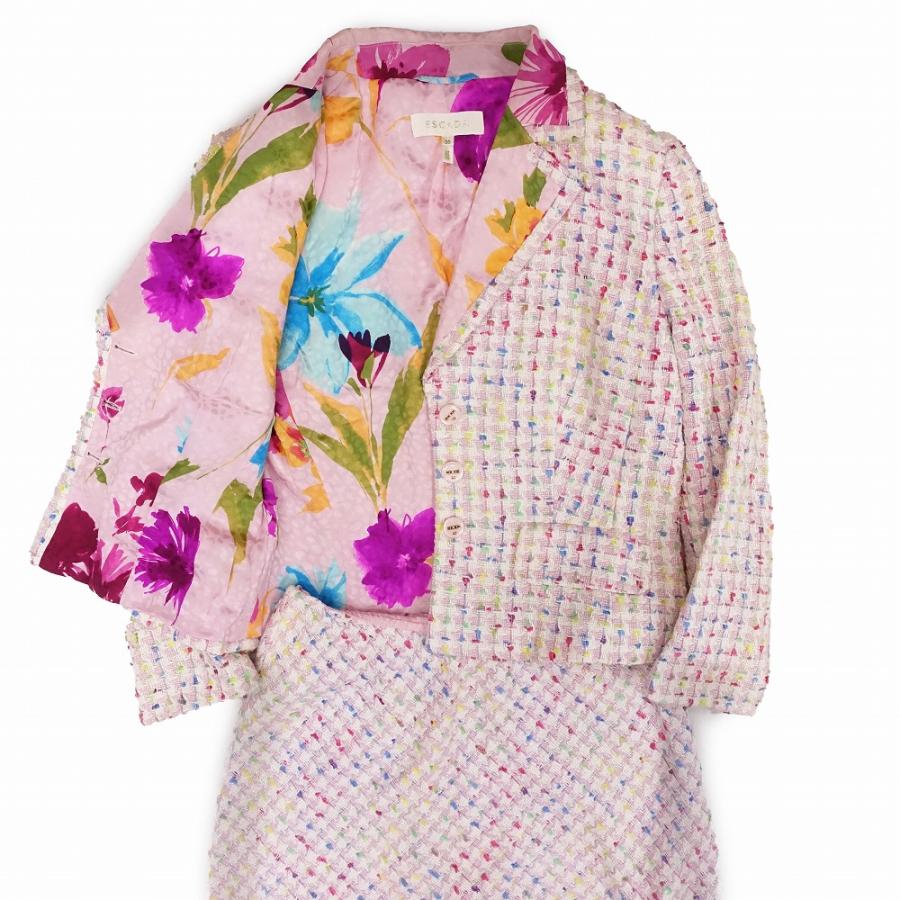 ESCADA（エスカーダ） カラフル ツイード スカート スーツ