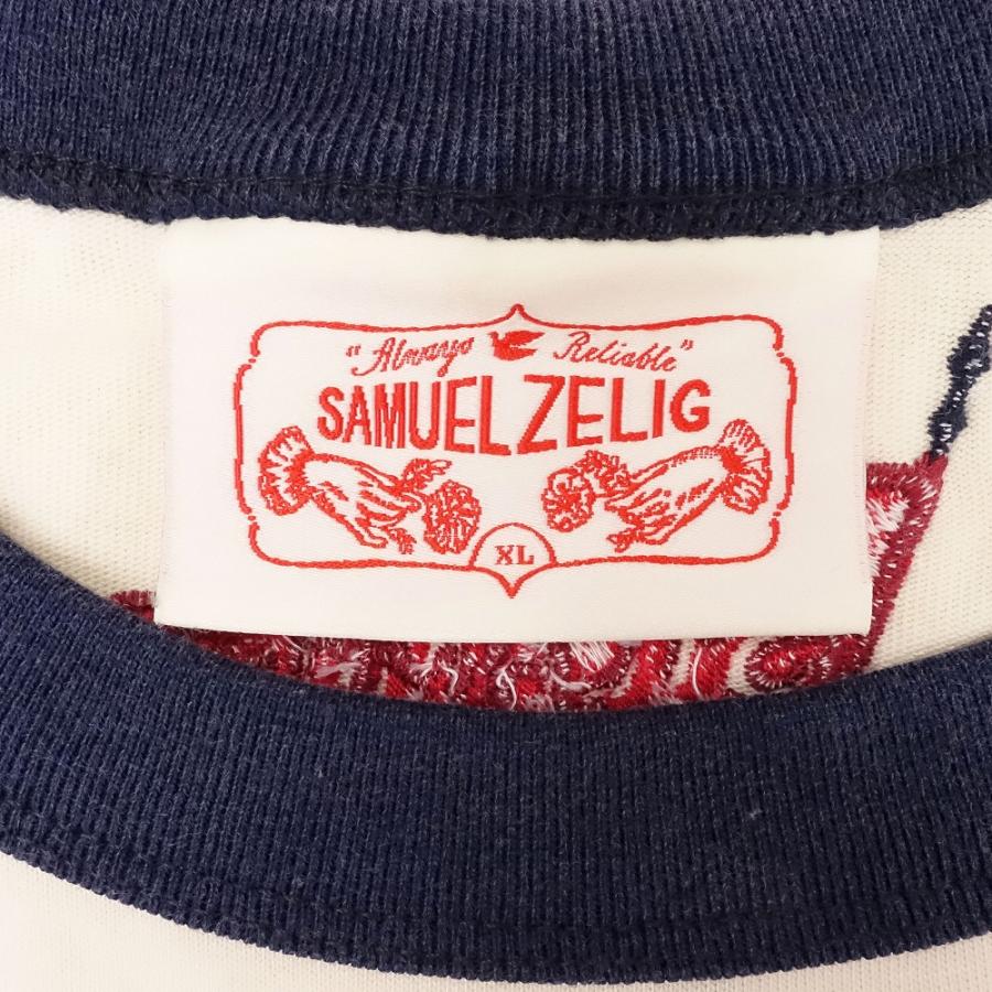 美品 サミュエルゼリグ SAMUEL ZELIG VARSITY TEE NATURAL リンガーT