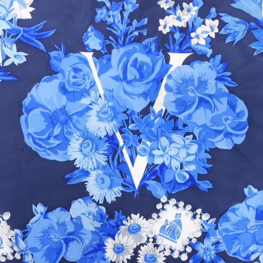 LANVIN（ランバン） LANVIN PARIS 花柄 フラワー シルク 大判 スカーフ