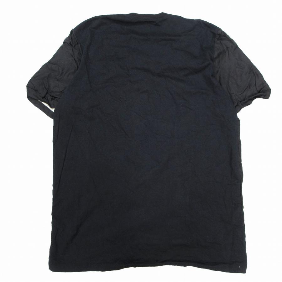 PRADA プラダ テープリボン ナイロン 切替 Tシャツ クルーネック 半袖 