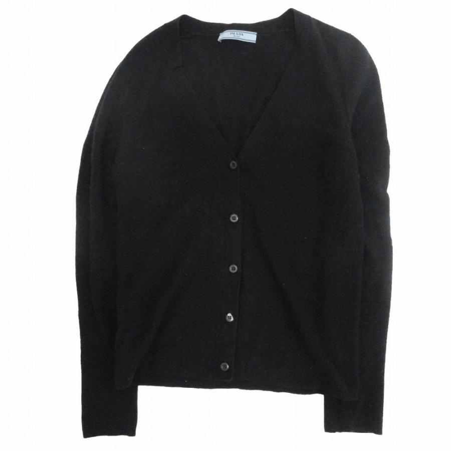 PRADA（プラダ） カシミヤ シルク混 ニット カーディガン トップス ブラック サイズ42 レディース 25437 40J : コムレイド ...