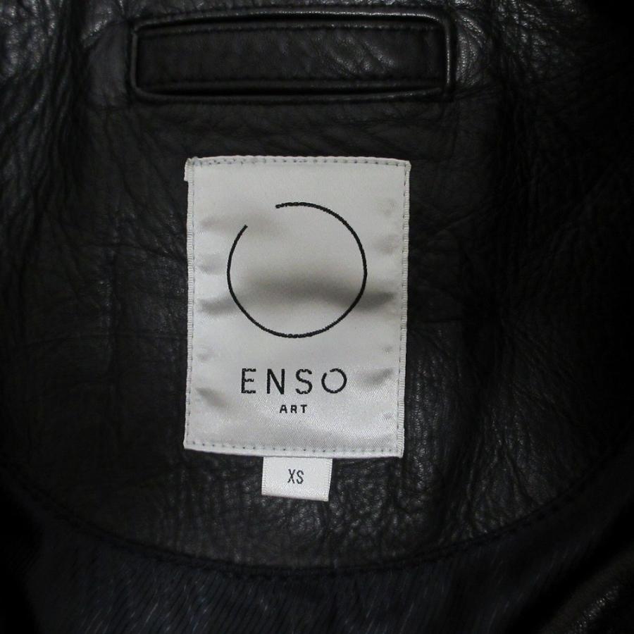 ENSO ART 牛革 レザー シングルライダースジャケット アウター
