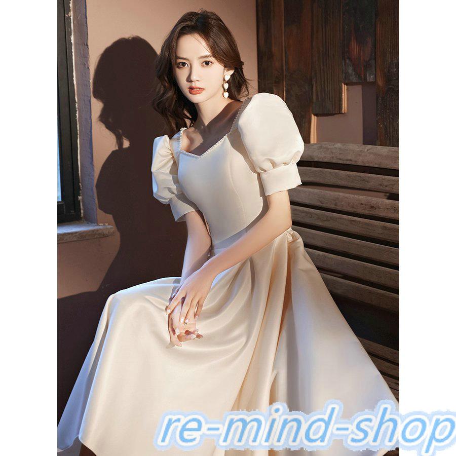 大きな割引 ブライズメイドドレス ゲストドレス 赤 白 ロング丈 ミドル丈 ショート丈 花嫁 演奏会 二次会 ウェディングドレス パーティーワンピース プリンセスライン サイズ M Mysmileydental Com