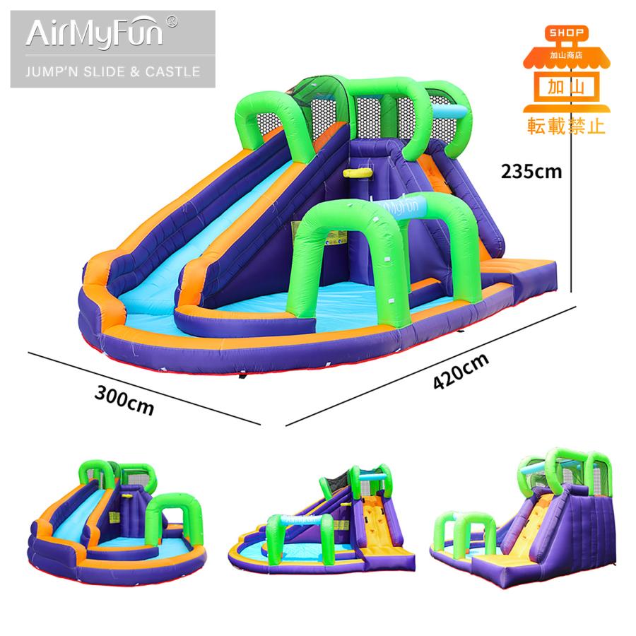 海外品 HO!!PS プール 遊具 ビニールプール トランポリン 大型遊具 エア遊具 ウォータースライダー トレジャーアイランド 【QGW9217428546】(33211円)