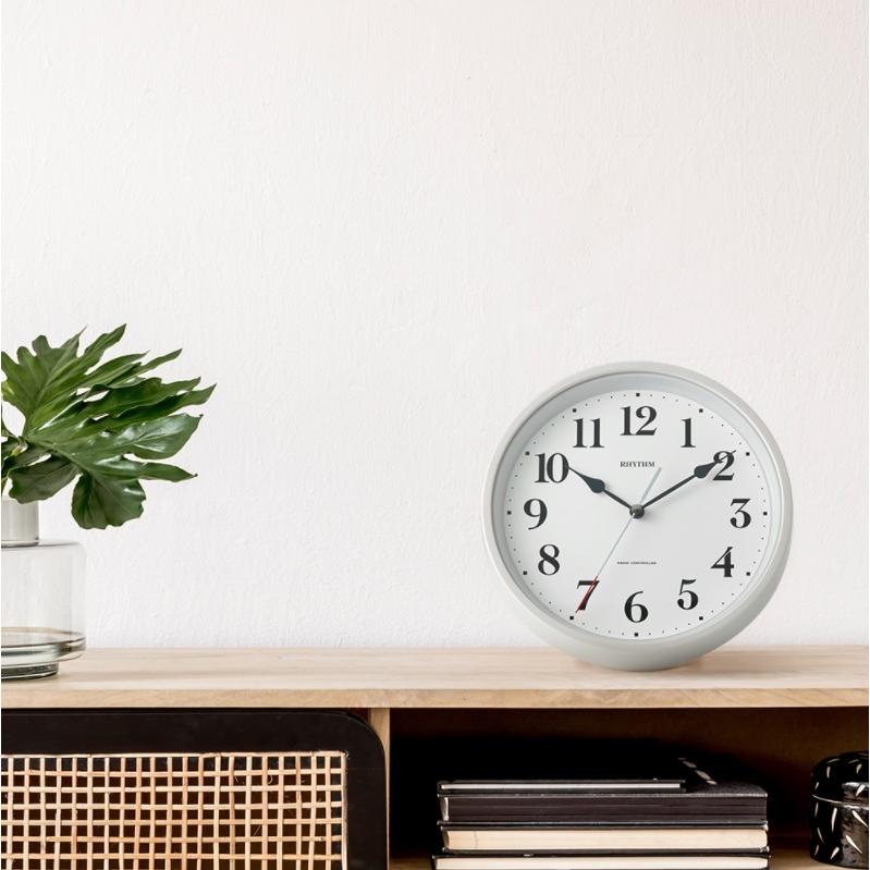 RHYTHM(リズム) スタンダード 掛け置き兼用 電波時計 フィットウェーブ566 白 8MY566SR03 | RHYTHM（時計） | 02
