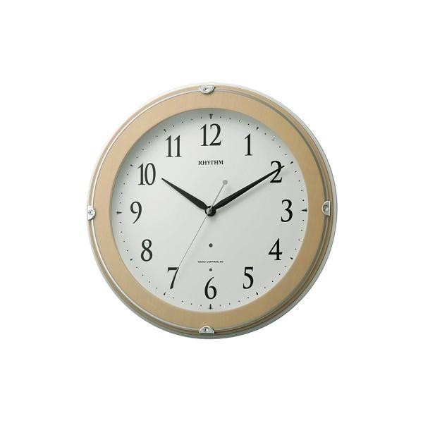 RHYTHM(リズム) 照度2段階調整式 電波掛時計  ピュアライトマーロン 青/白 8MYA23SR04 | RHYTHM（時計）