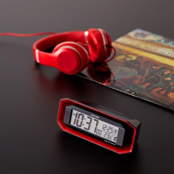 RHYTHM フィットウェーブバトル220 8RZ220SR01 10こセット RHYTHM RHYTHM(リズム) 大音量目覚まし時計 フィットウェーブバトル220