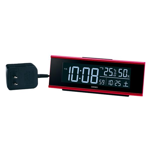 【人気商品！】SEIKO セイコー C3 series カラーLED表示 電波 デジタル置時計 交流式 温湿度／カレンダー表示 DL307R