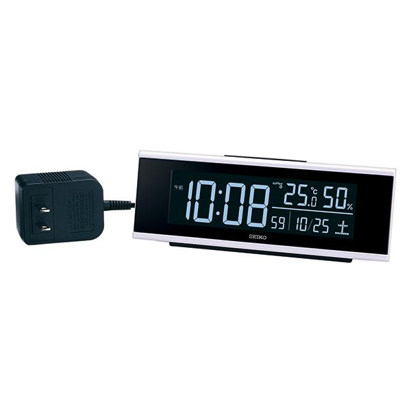 SEIKO セイコー C3 series カラーLED表示 電波 デジタル置時計 交流式 温湿度／カレンダー表示 DL307W