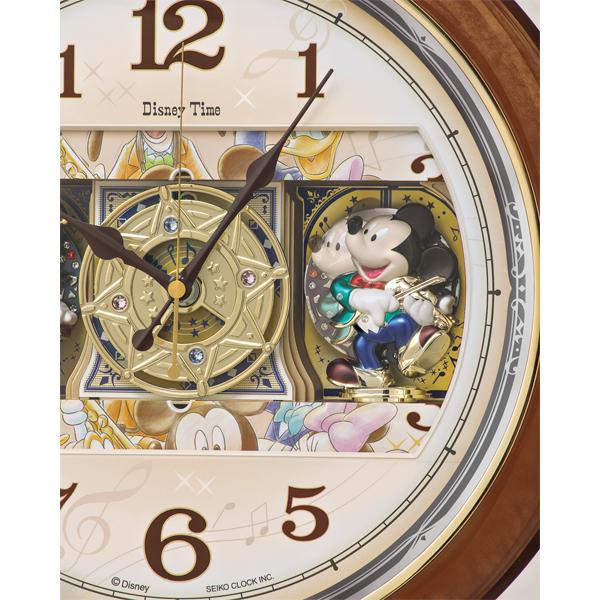 【新品美品】ディズニー　セイコークロックFW587B ミッキー　電波壁掛け時計 SEIKO ミッキー＆フレンズ からくり 電波掛け時計 FW587B : 時計と雑貨